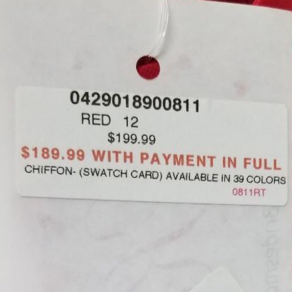 Red NWT Sweetheart Neckline Prom Dress - Picture 2 of 4